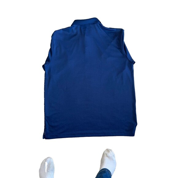 Callaway Size Medium Opti-Dri Stretch Golf Shirt Blue White stripes - Picture 4 of 4